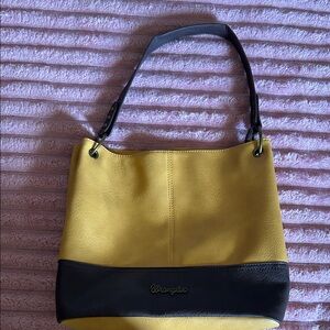 Wrangler Two-Tone Yellow and Black Shoulder Bag